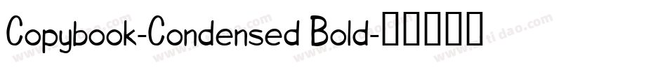 Copybook-Condensed Bold字体转换
